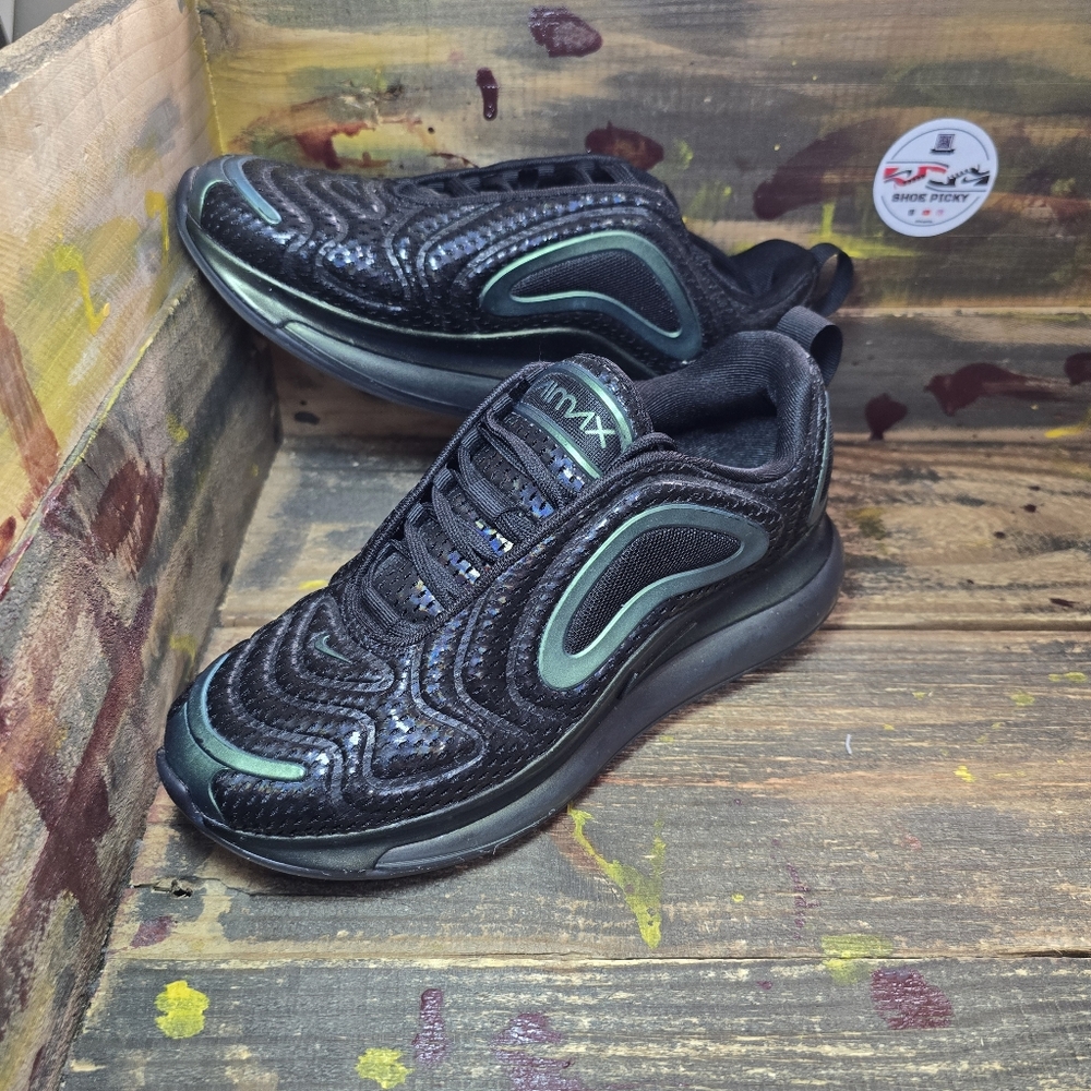Nike Womens Air Max 720 Throwback Future‎ Black Silver Shoes Size 6 AR9293 002